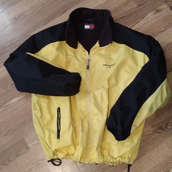 Tommy Hilfiger Yellow Black🔥 "Fleece lined" Jacket XXL - Picture 2 of 6